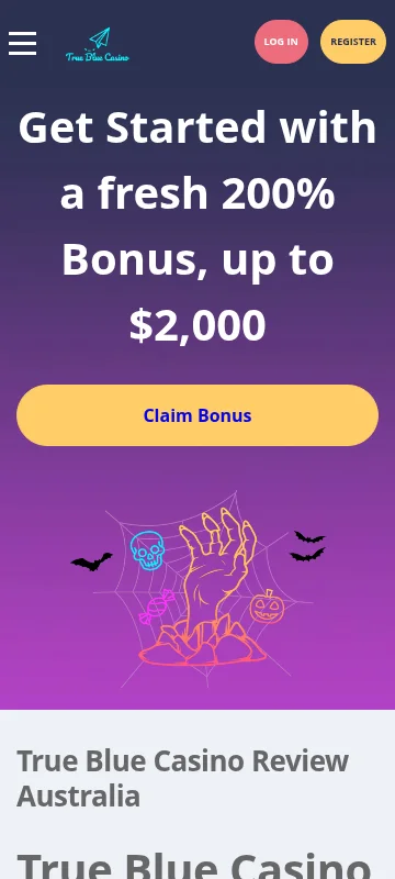 Trueblue Casino mobile experience for games, promotions and banking